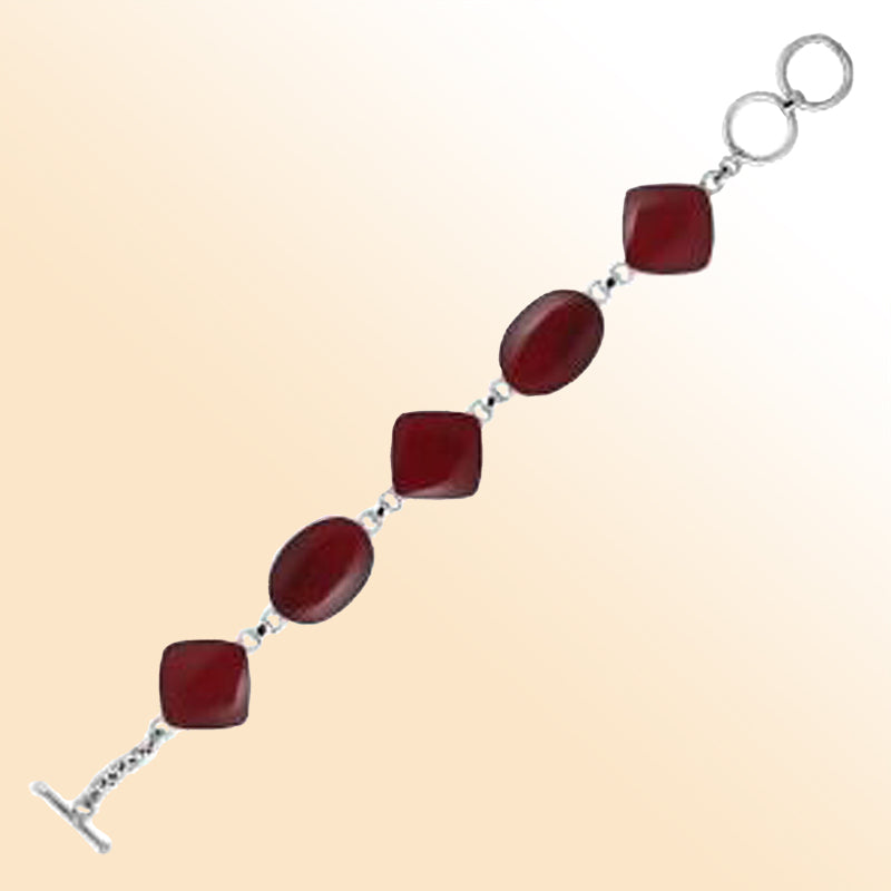 Silver Red Coral Bracelet – Handcrafted Ocean-Inspired Artisan Jewelry