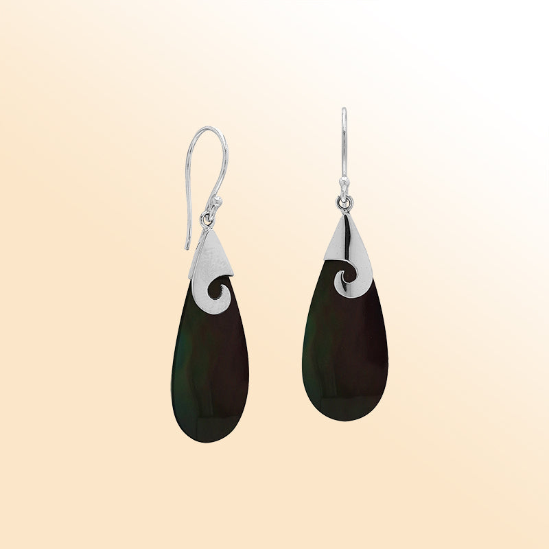 Sterling Silver Earring With Black Shell Jewelry Bali Designs Inc