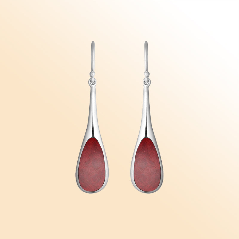 AE-1107-CR Sterling Silver Earring With Coral Jewelry Bali Designs Inc