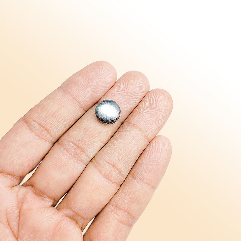 Handcrafted black rhodium overlay copper round bead from India for jewelry making