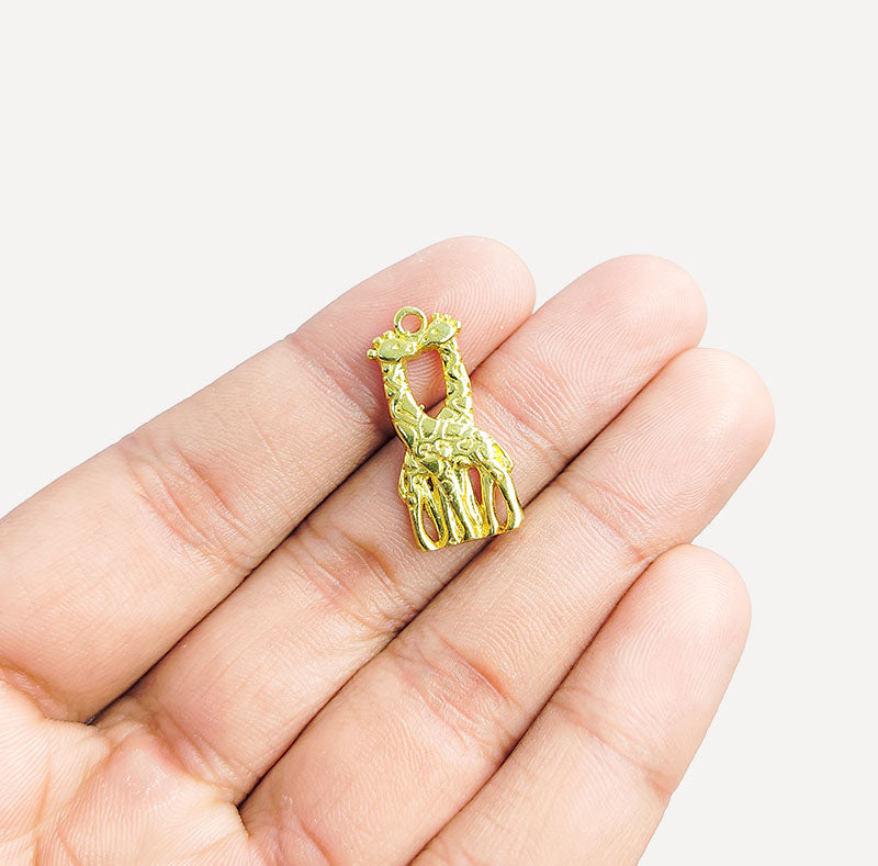 18K Gold Overlay Over Copper Abstract Gold Charm Handcrafted In India For Jewelry Designs