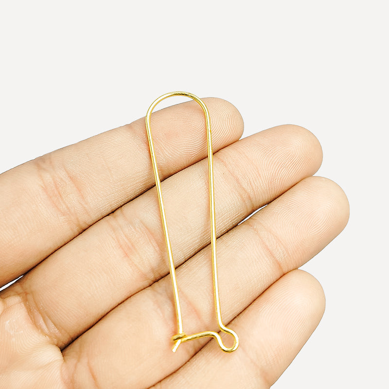 Elegant 18K Gold Overlay India Leverback Earwire For Earrings With Polished Finish Handcrafted In India