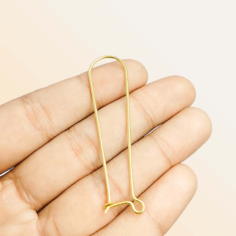 Elegant 18K Gold Overlay India Leverback Earwire For Earrings With Polished Finish Handcrafted In India