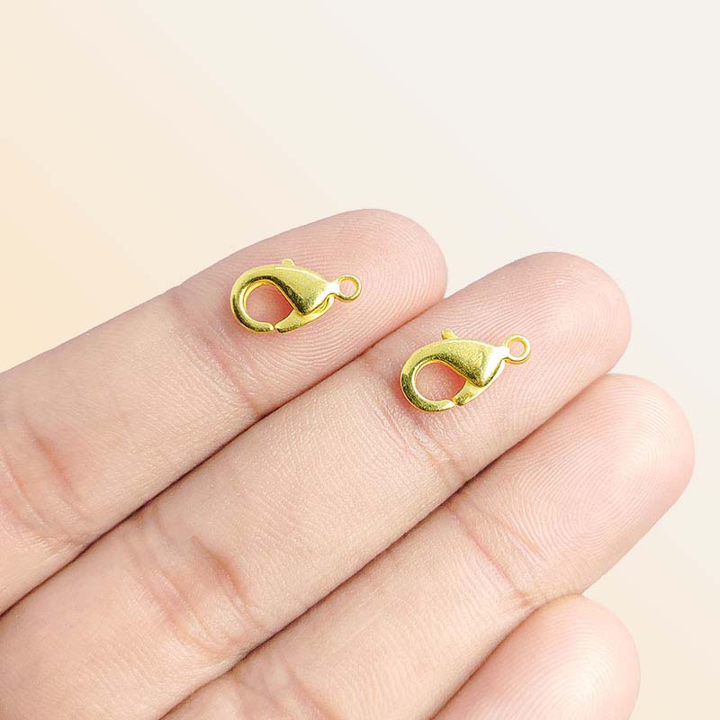Elegant 18K Gold Overlay India Lobster Clasp For Jewelry With Polished Finish Handcrafted In India