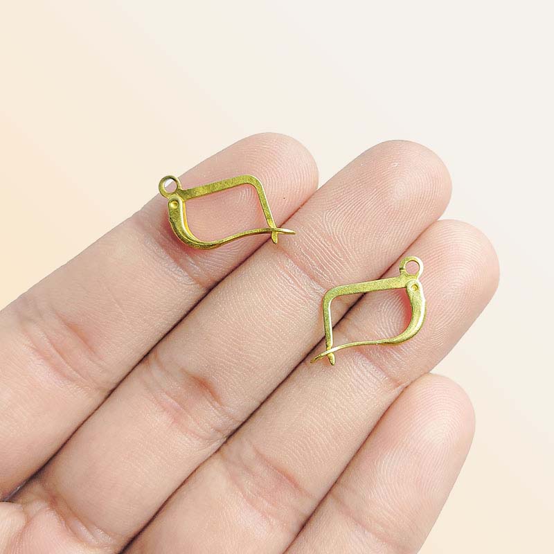 Contemporary 18K Gold Overlay India Square Leverback Earwire For Elegant Earrings Handcrafted In India