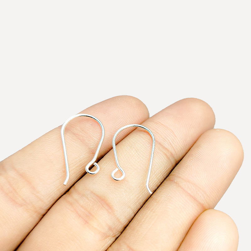 Handcrafted Silver Overlay Hook Earwire from India with polished finish