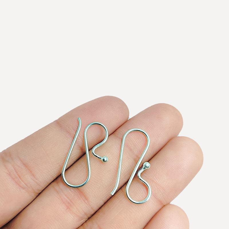 Handcrafted Silver Overlay Hook Earwire from India for jewelry making