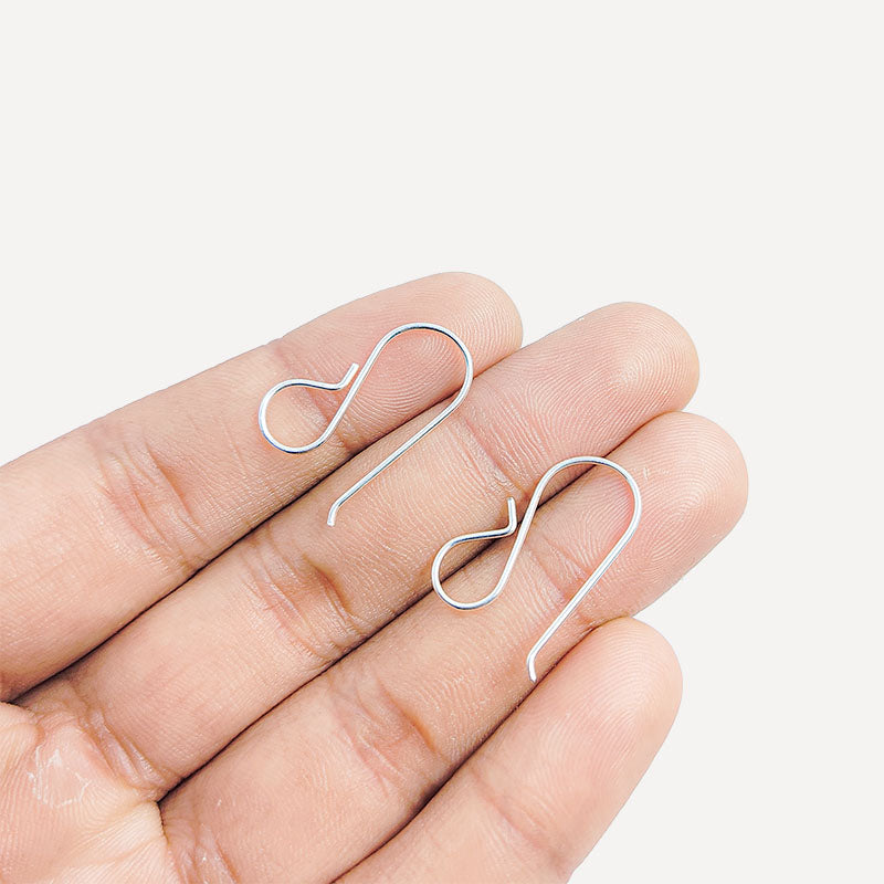 Handcrafted Silver Overlay S-Shaped Earwire from India for elegant jewelry designs