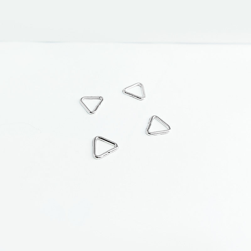 Modern silver overlay triangle open jump ring handcrafted in India for jewelry designs