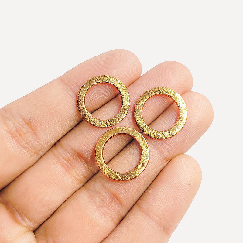 Elegant Rose Gold Overlay Over Copper ring with minimalist circular design, handcrafted jewelry from India