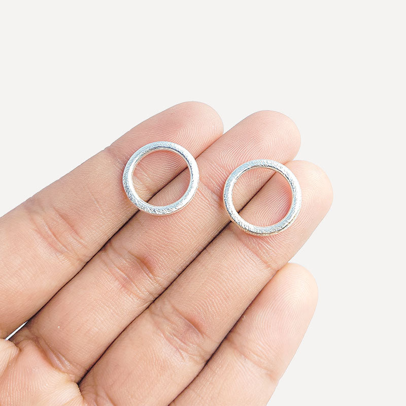 Minimalist silver overlay over copper band ring with polished finish handcrafted in India for daily wear