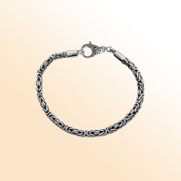 AB-1000-S-8MM-8" Sterling Silver Bracelet With Lobster Jewelry Bali Designs Inc