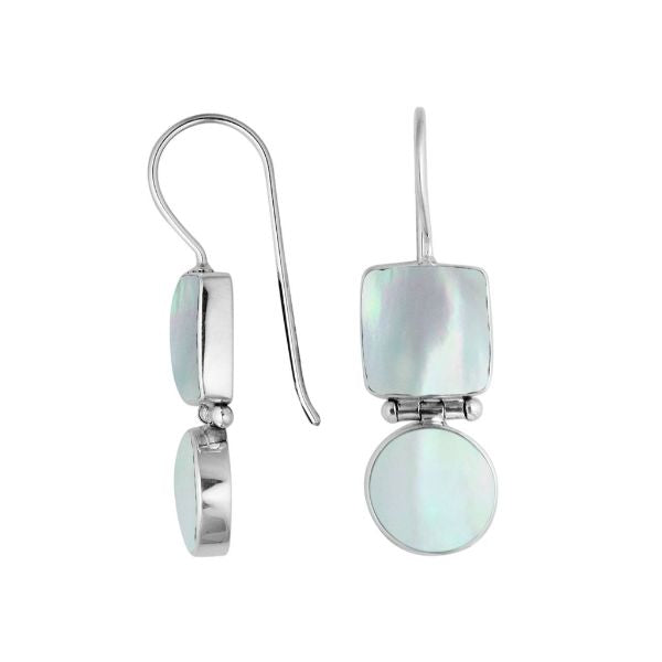 AE-6202-MOP Sterling Silver Earring With Mother Of Pearl Jewelry Bali Designs Inc
