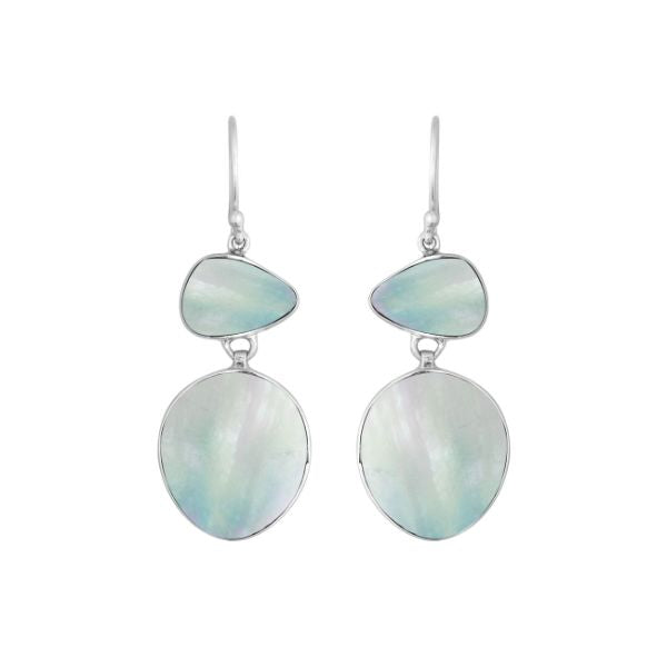 AE-6243-MOP Sterling Silver Earring With Mother Of Pearl Jewelry Bali Designs Inc