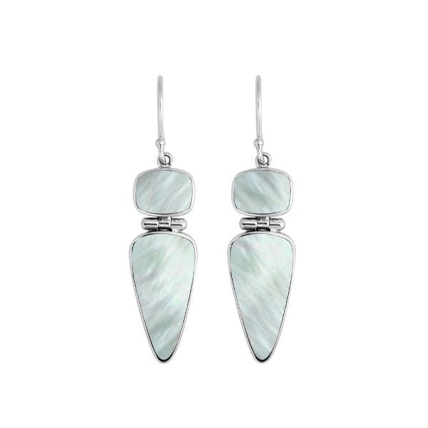 AE-6244-MOP Sterling Silver Earring With Mother Of Pearl Jewelry Bali Designs Inc