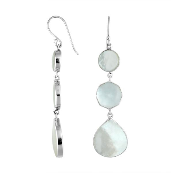 AE-6248-MOP Sterling Silver Earring With Mother Of Pearl Jewelry Bali Designs Inc