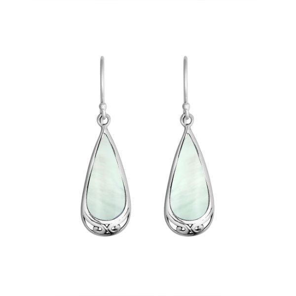 AE-6254-MOP Sterling Silver Earring With Mother Of Pearl Jewelry Bali Designs Inc