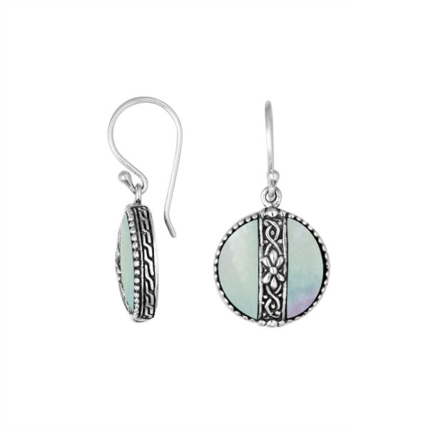 AE-6265-MOP Sterling Silver Earring With Mother Of Pearl Jewelry Bali Designs Inc