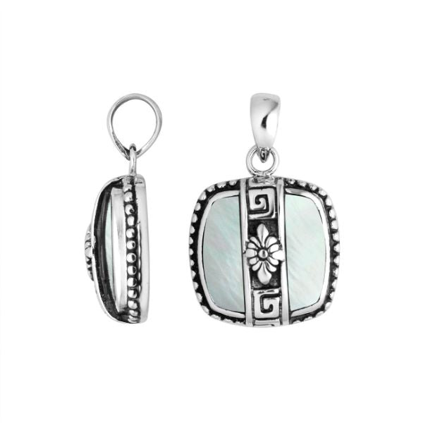 AP-6263-MOP Sterling Silver Pendant With Mother Of Pearl Jewelry Bali Designs Inc