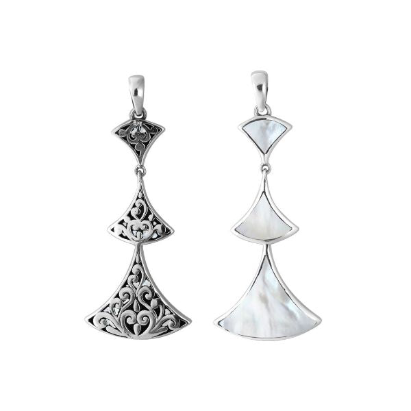AP-6269-MOP Sterling Silver Pendant With Mother of Pearl Jewelry Bali Designs Inc