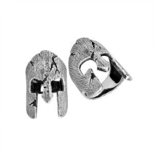 Sterling Silver beautiful stylish ring handcrafted in Bali, Indonesia with oxidized Spartan helmet design