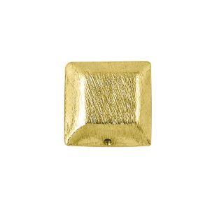 Handcrafted 18K Gold Overlay Over Copper Brushed Square Bead