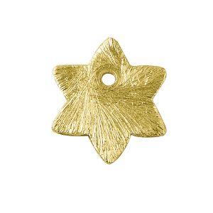 Handcrafted star shape chip bead with 18K gold overlay from India for retail jewelry crafting