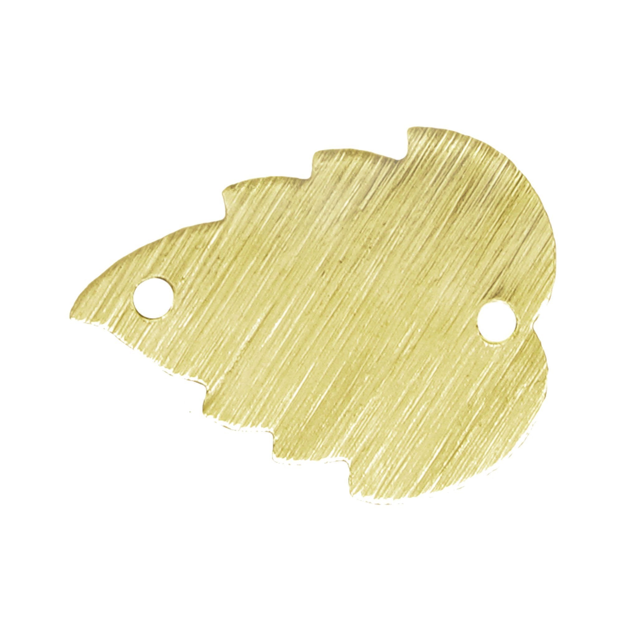 Handcrafted leaf chip bead with 18K Gold Overlay Over Copper made in India