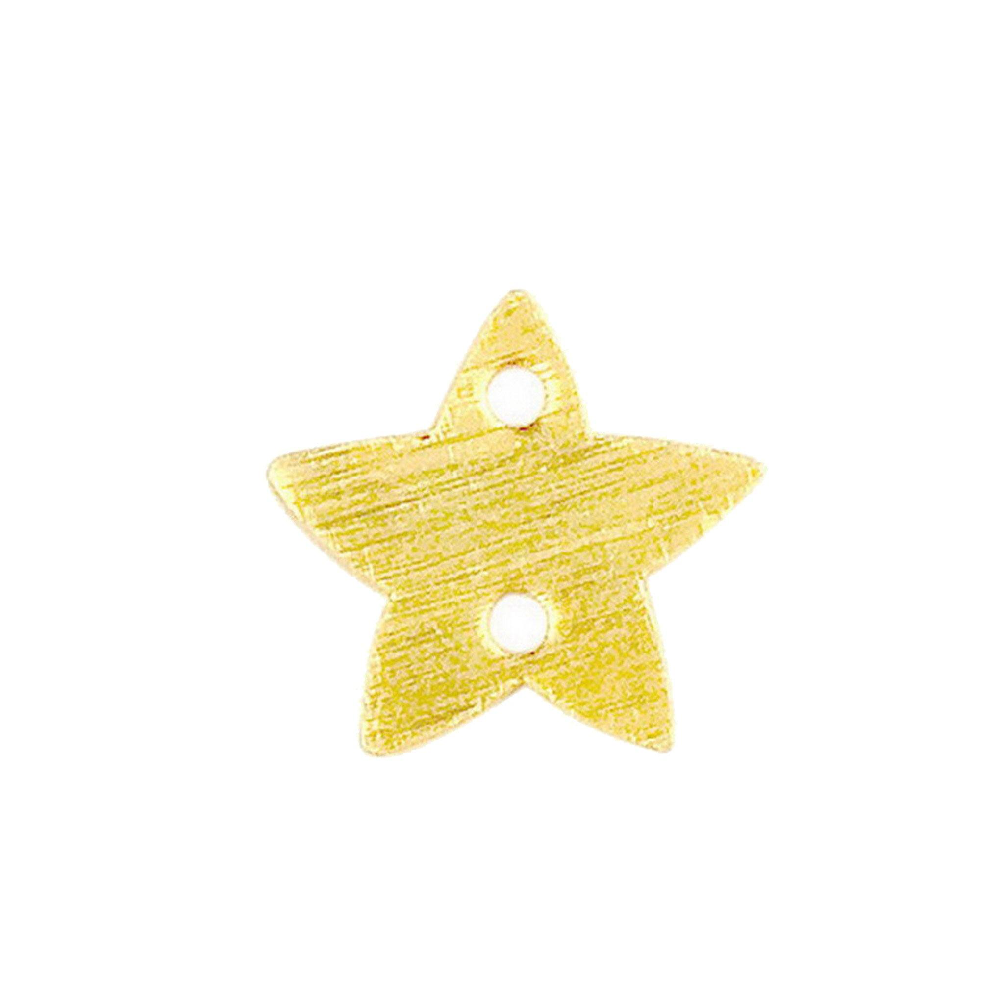 Handcrafted star shape chip bead with 18K Gold Overlay Over Copper made in India
