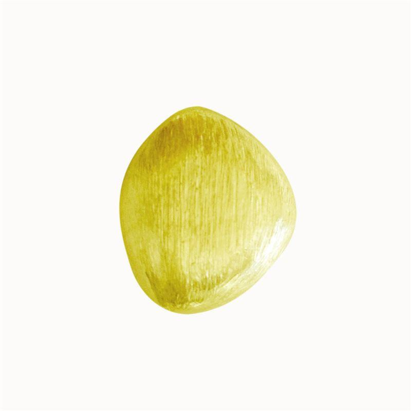 Handcrafted abstract shape brushed bead with 18K Gold Overlay Over Copper made in India