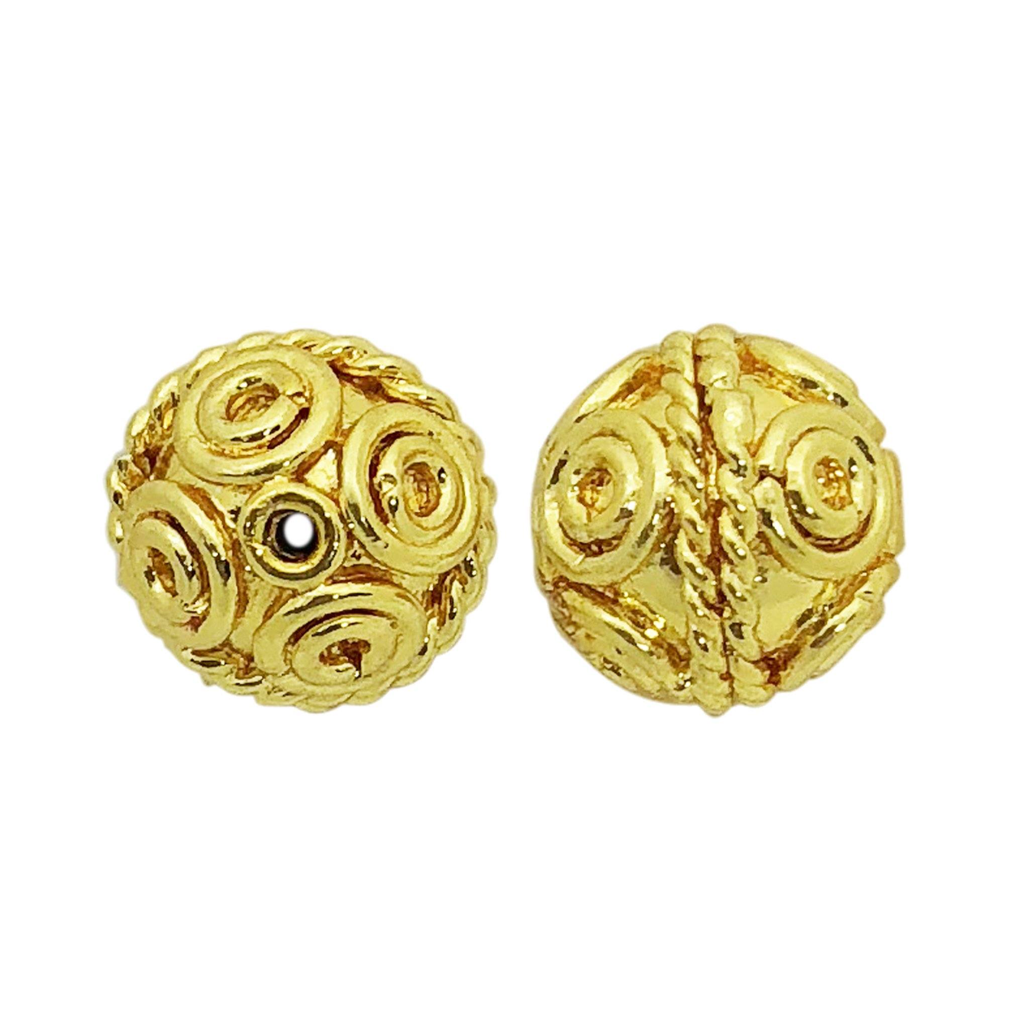 BG-371 18K Gold Overlay Bali Bead Beads Bali Designs Inc
