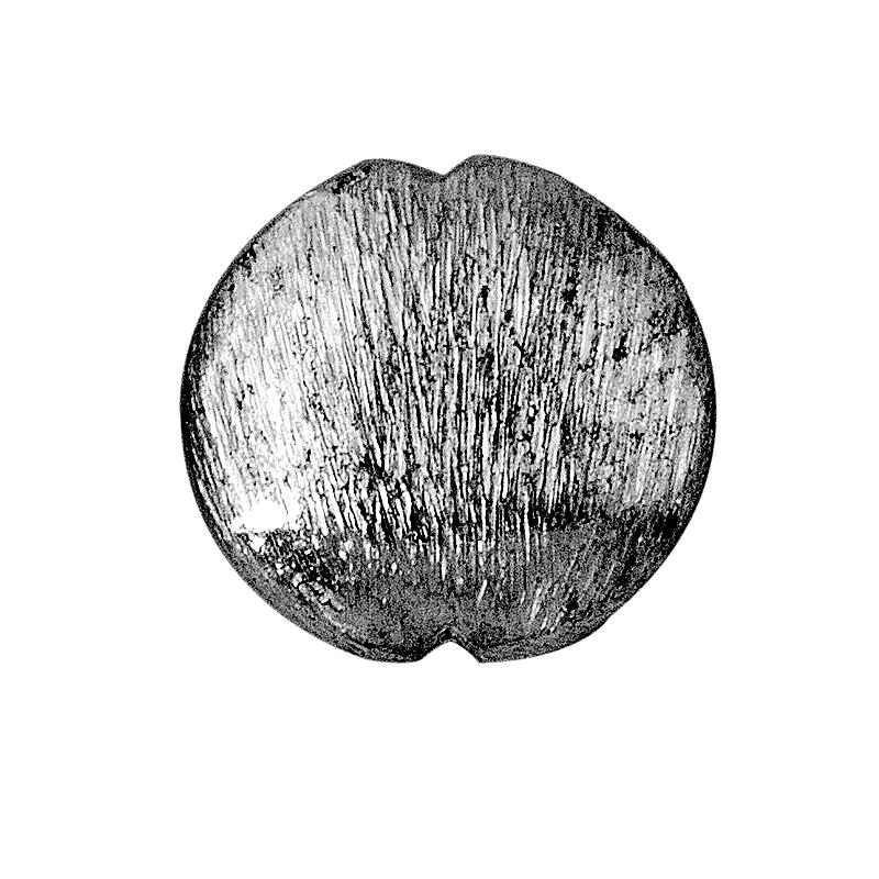 Handcrafted black rhodium overlay copper round bead from India for jewelry making