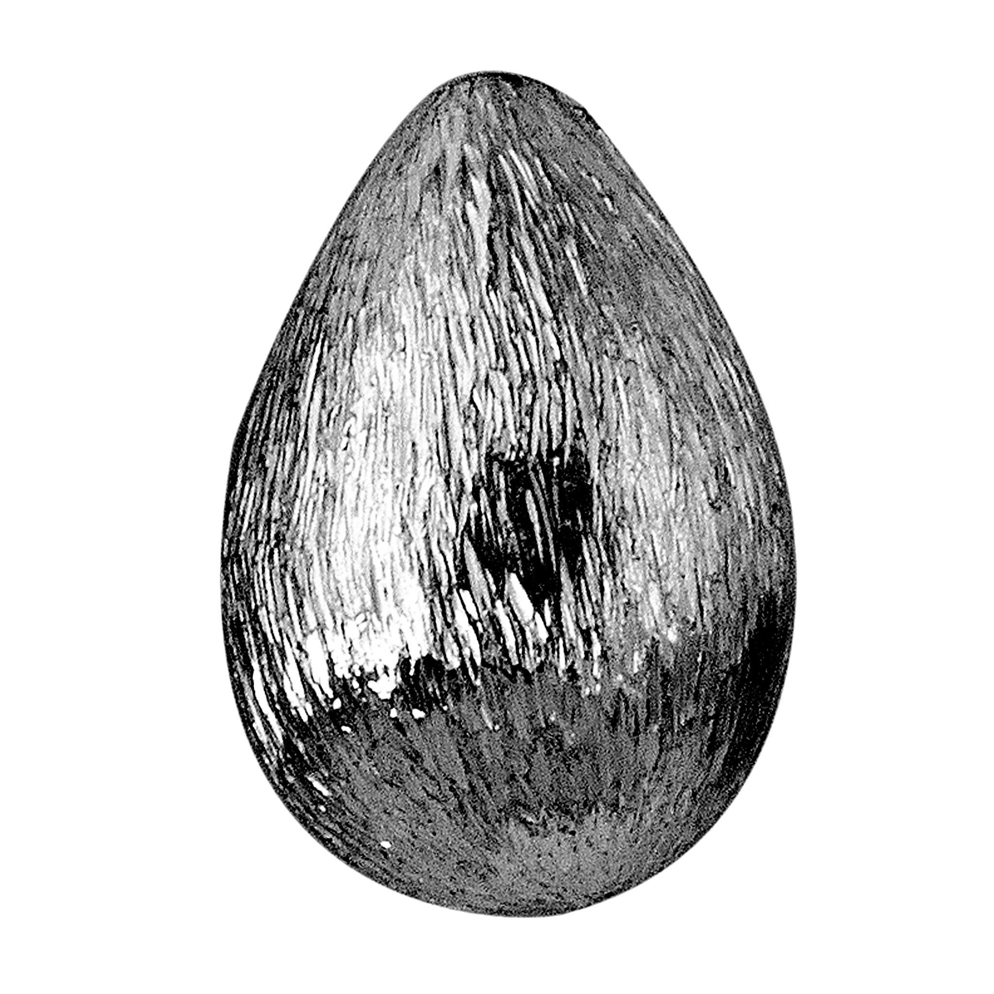 Handcrafted black rhodium overlay copper teardrop bead from India for jewelry making