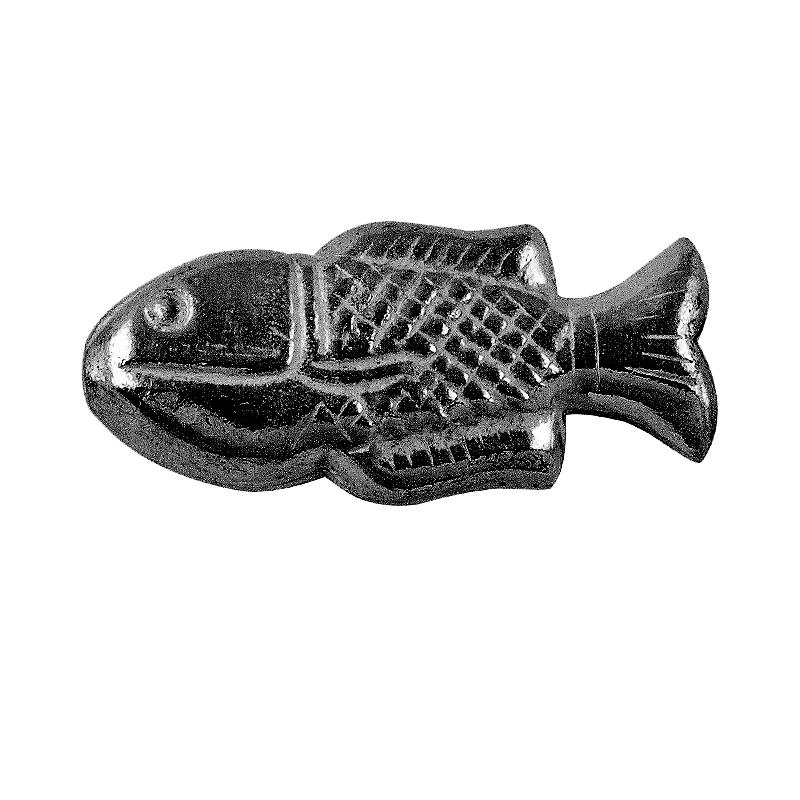 Handcrafted black rhodium overlay copper fish-shaped bead from India for jewelry making