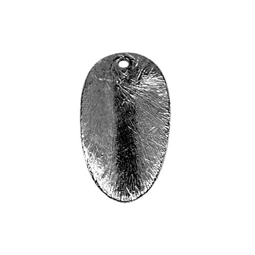 Handcrafted black rhodium overlay copper oval drop bead from India for jewelry making