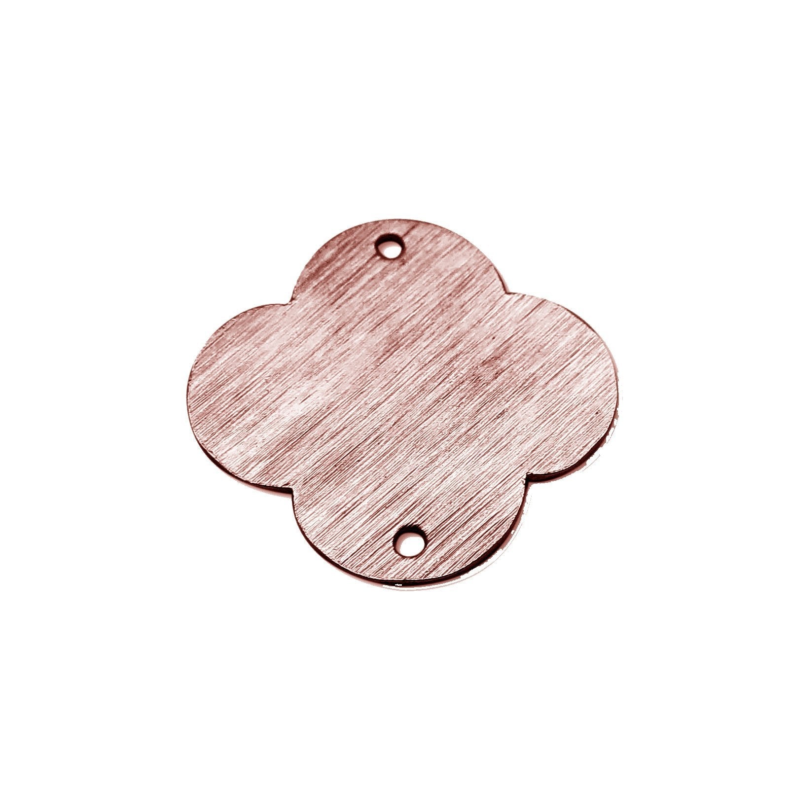 Handcrafted rose gold cylinder bead from India with brushed texture for jewelry making