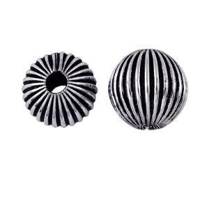 BSF-104-8MM Silver Overlay Bali Bead Beads Bali Designs Inc
