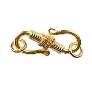 Elegant Interlinked S-Hook Handcrafted In India With 18K Gold Overlay Over Copper Perfect For Necklaces And Bracelets