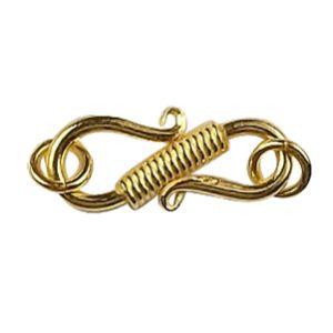 Elegant Infinity Style Coil Center Open Clasp Handcrafted In India With 18K Gold Overlay Over Copper Perfect For Necklaces And Bracelets