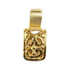 Rectangular Pendant Bail With Decorative Motif Handcrafted In India With 18K Gold Overlay Over Copper For Jewelry Making