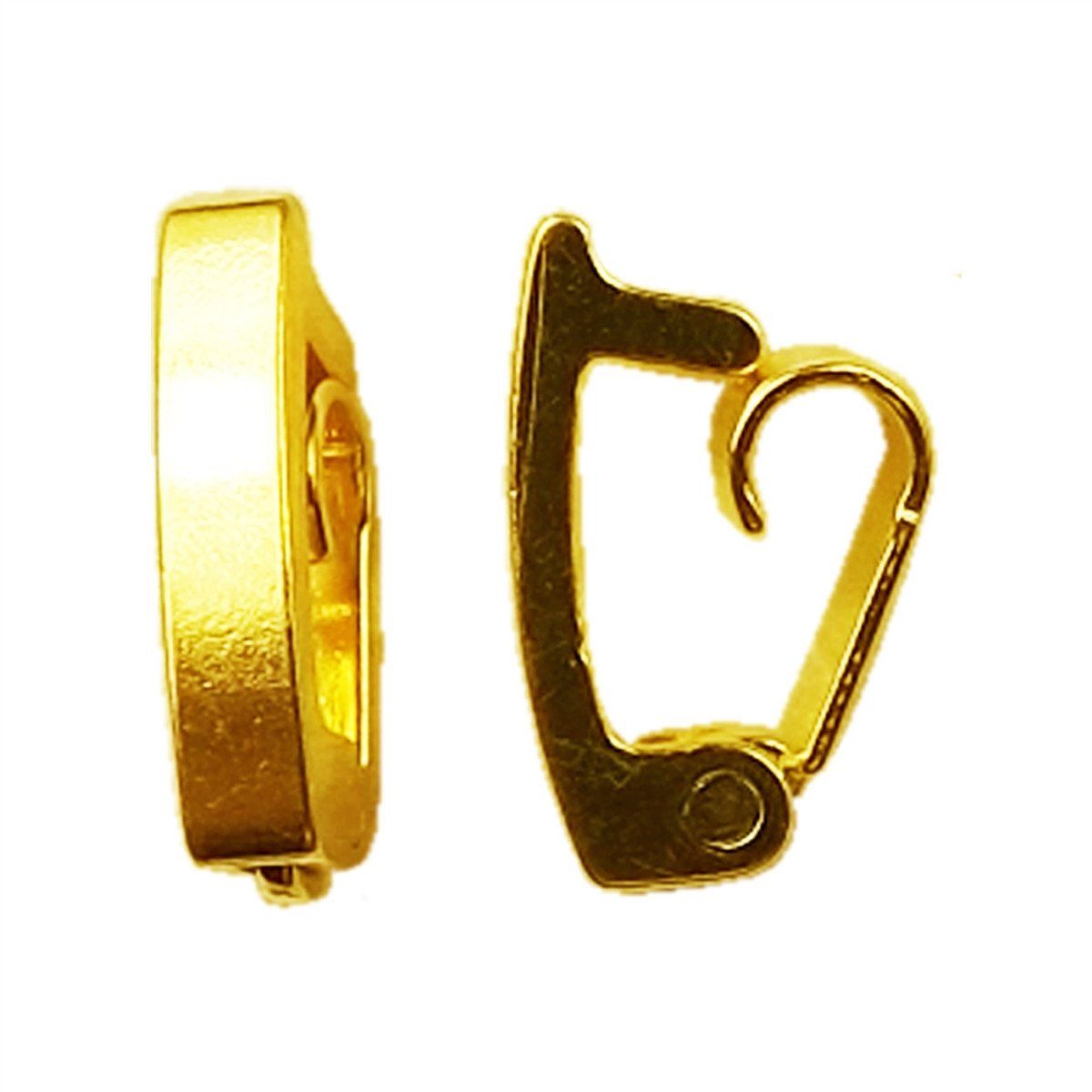 Handcrafted fold over clip clasp in 18K Gold Overlay Over Copper from India for secure necklace and bracelet fastening.