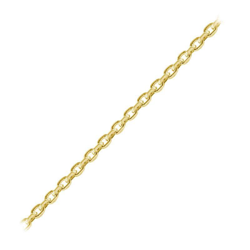 Elegant 18K Gold Overlay Over Copper compact oval link chain handcrafted in India for custom jewelry styling
