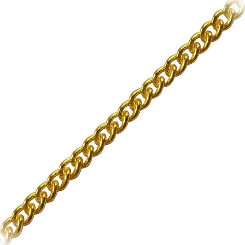 Elegant 18K Gold Overlay Over Copper beading and extender chain with smooth polished oval links designed for refined handmade jewelry designs