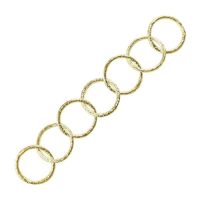Elegant round ring chain crafted with 18K Gold Overlay Over Copper featuring evenly sized circular links for balanced jewelry styling and soft statement wear