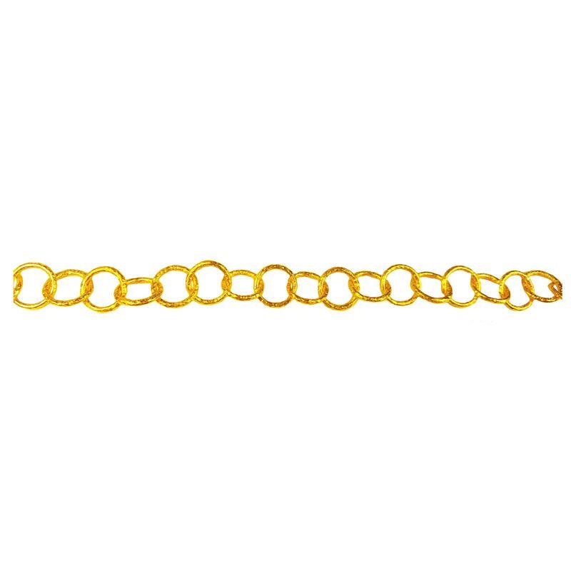 Round link chain crafted with 18K Gold Overlay Over Copper featuring evenly sized circular links for versatile everyday jewelry styling