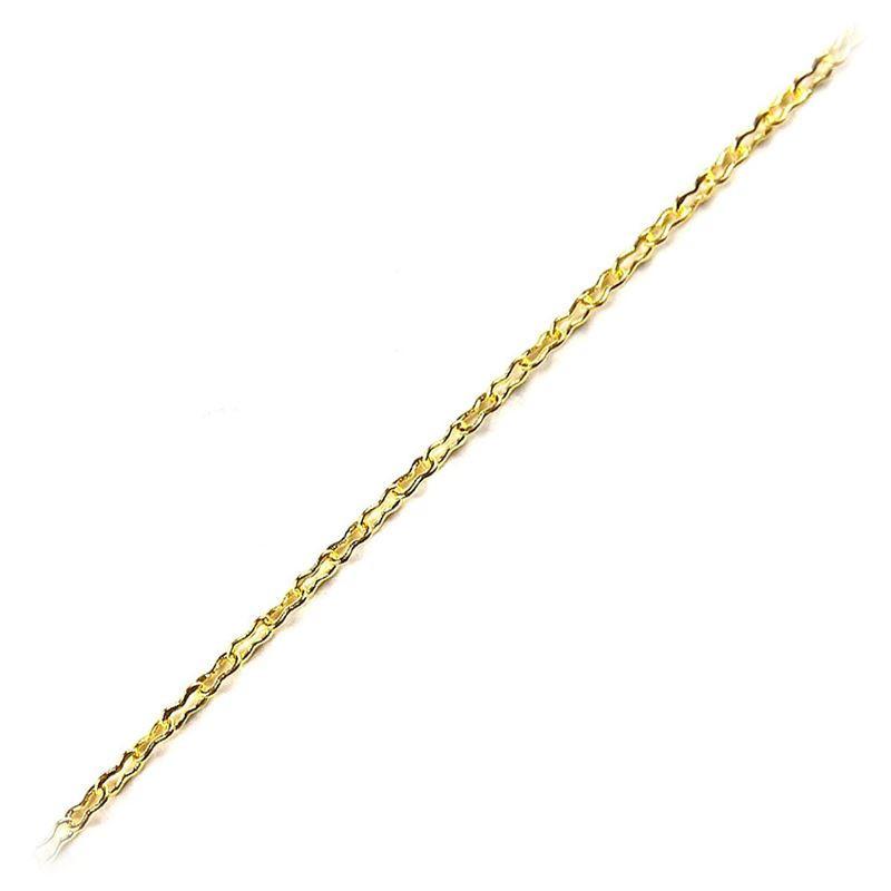 Fine micro link chain crafted with 18K Gold Overlay Over Copper featuring slim interlocking links for delicate and everyday jewelry styling