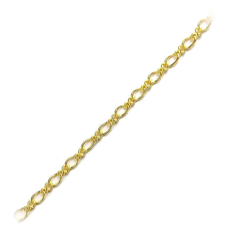 18K Gold Overlay Over Copper oval link chain suitable for bracelet necklace extensions and custom jewelry creation
