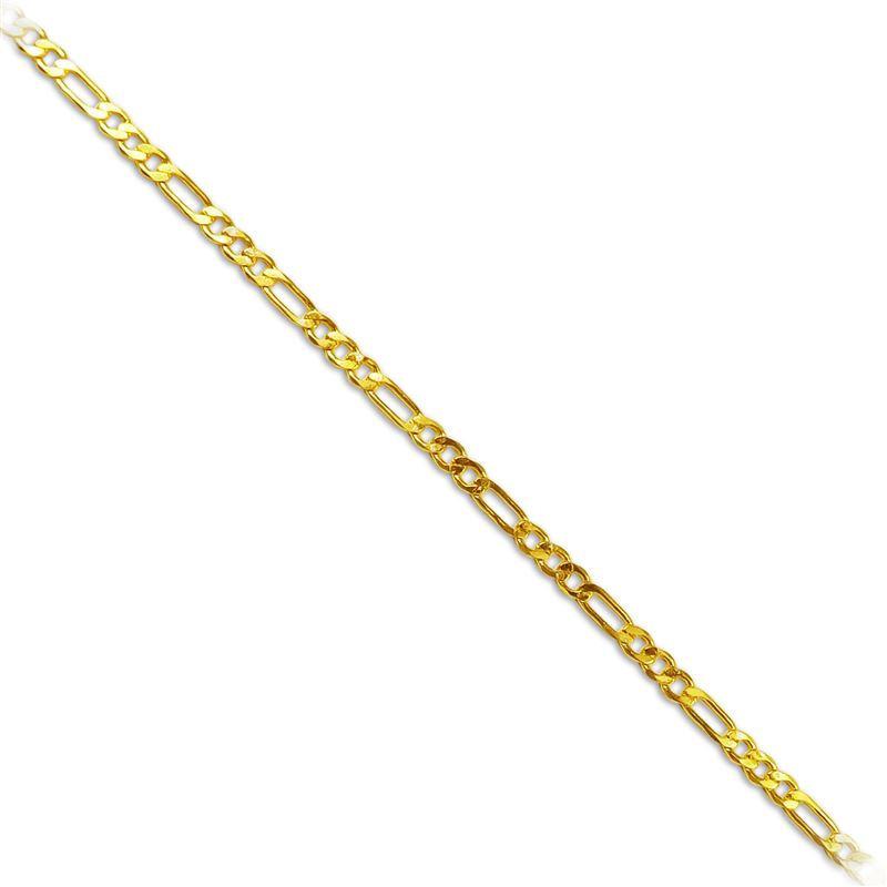 18K Gold Overlay Over Copper alternating link chain ideal for necklaces bracelets and modern custom jewelry designs