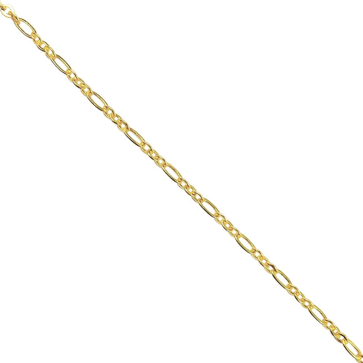 Elongated oval link 18K Gold Overlay Over Copper jewelry chain with polished finish, ideal for creating necklaces, bracelets, and custom jewelry making projects