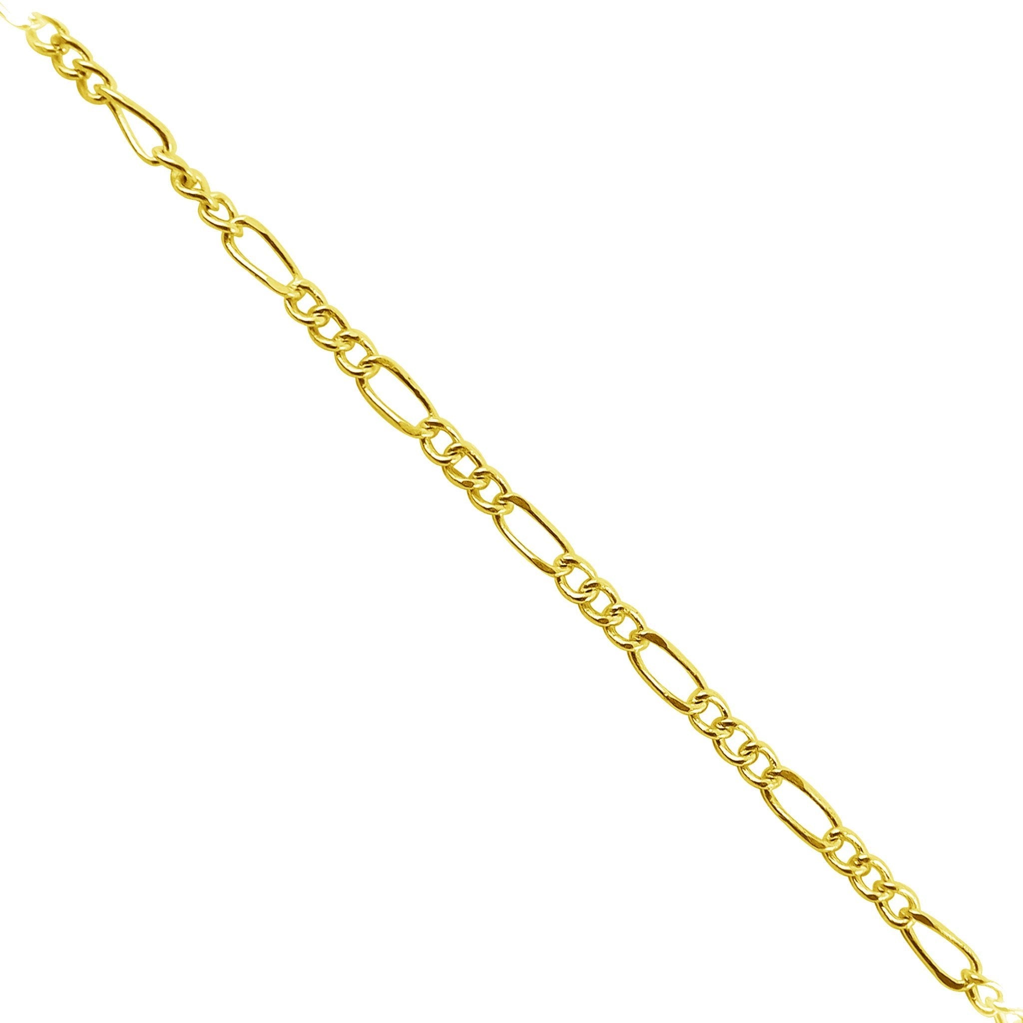 Elongated oval and round link 18K Gold Overlay Over Copper jewelry chain with polished finish ideal for necklaces bracelets and custom jewelry making projects